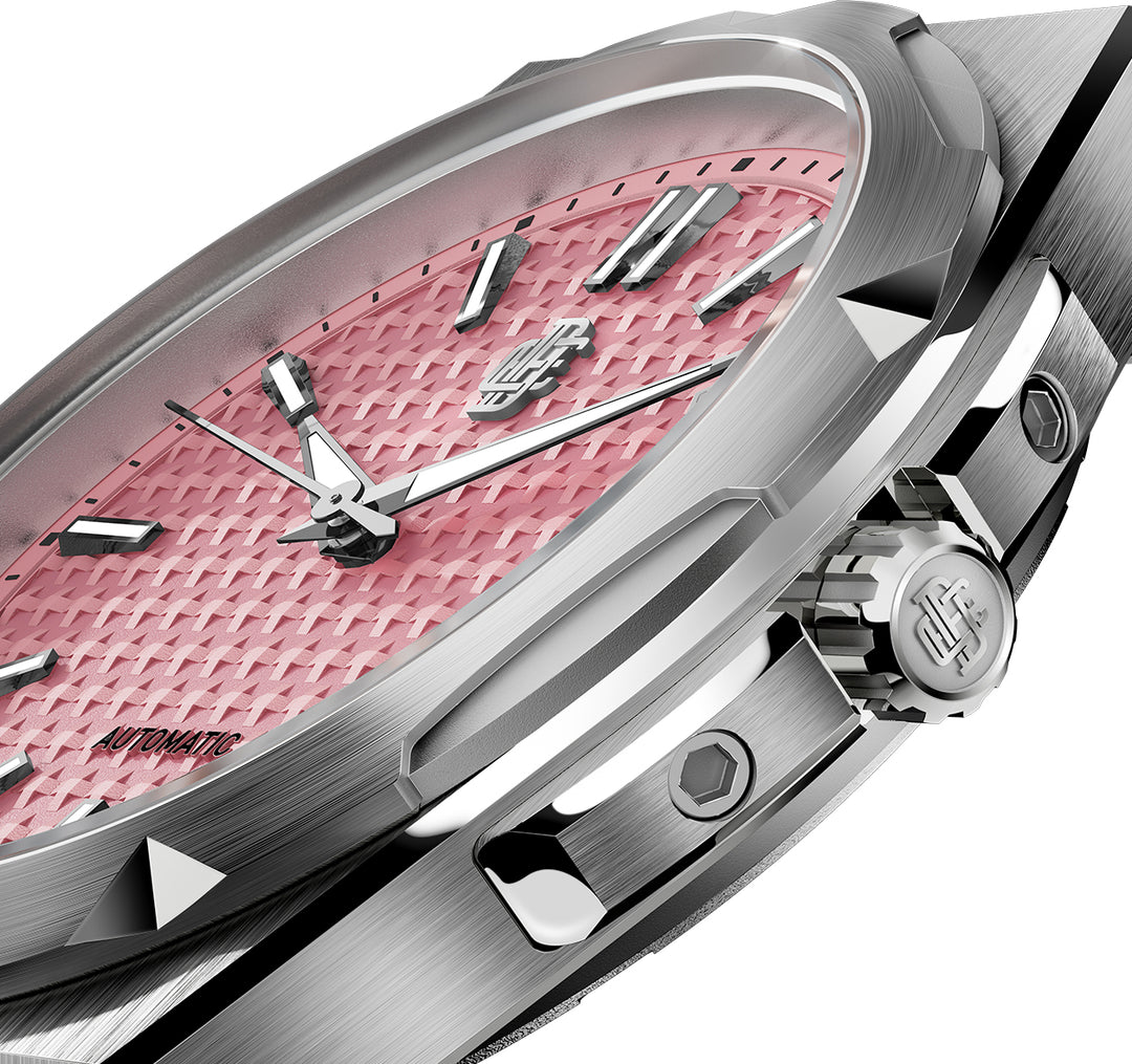 DAVIS ELVIN   MILAN DM01  Pink Watch Dial